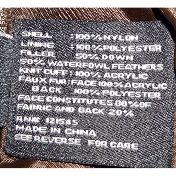 London Fog Womens Down Quilted Puffer Jacket M Brown Full-Zip With Pockets Light - Picture 8 of 9